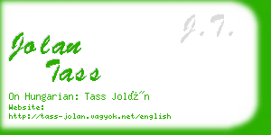 jolan tass business card